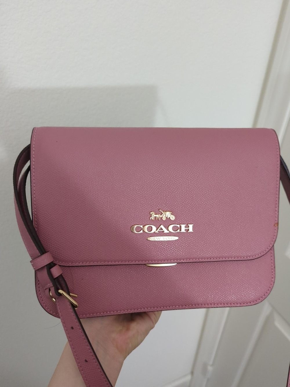 Coach Pink Crossbody Leather Shoulder Bag